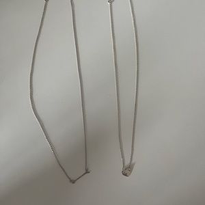 Stella and Dot silver arrow & heart necklaces